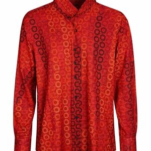 Brandini Multicolor Long Sleeve 100% Cotton Button Up